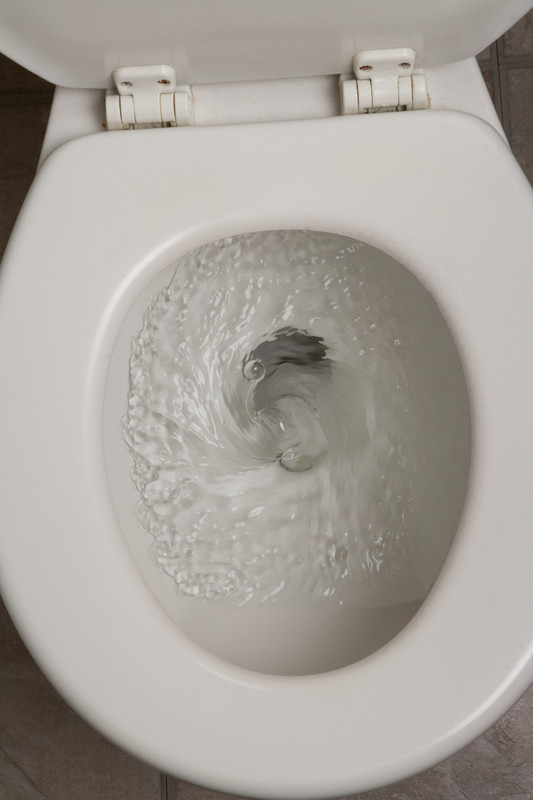 toilet flushing - clean water