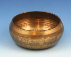 Tibetan Singing Bowl - Painted (chocolate)